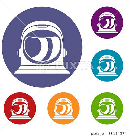 Space helmet icons set Space helmet icons set 33154574