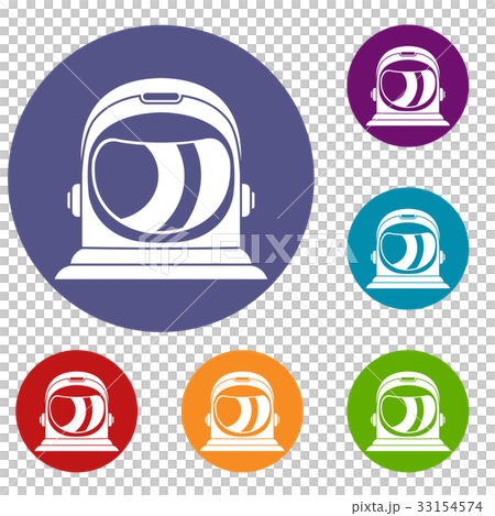 Space helmet icons set Space helmet icons set 33154574