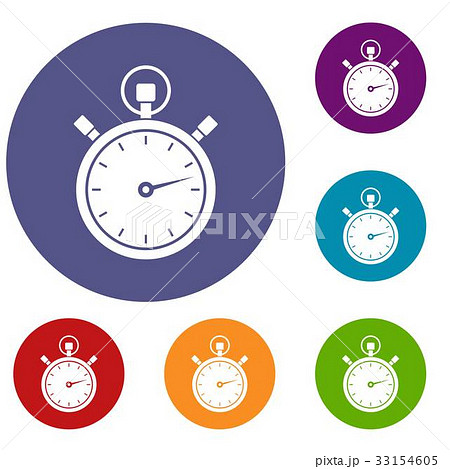 Stopwatch icons set Stopwatch icons set 33154605