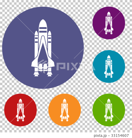 Space shuttle icons set Space shuttle icons set 33154607