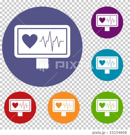 Heartbeat icons set Heartbeat icons set 33154608