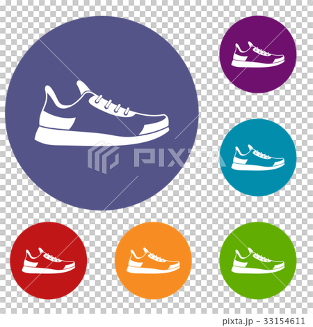 Sneaker icons set Sneaker icons set 33154611