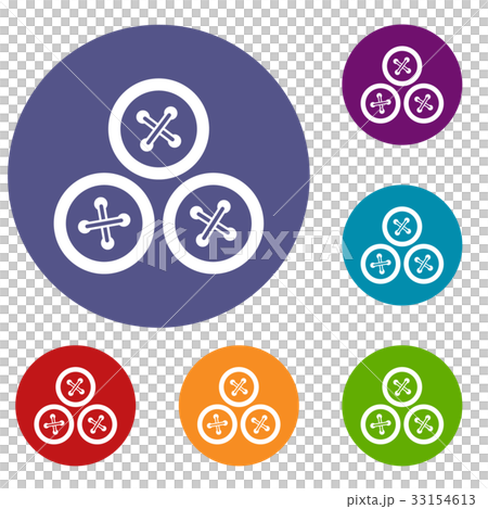 Buttons for sewing icons set Buttons for sewing icons set 33154613