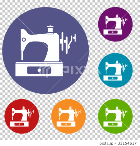 Sewing machine icons set Sewing machine icons set 33154617
