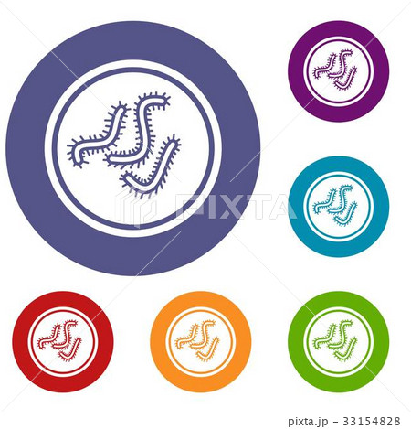 Lot of bacteria icons set Lot of bacteria icons set 33154828