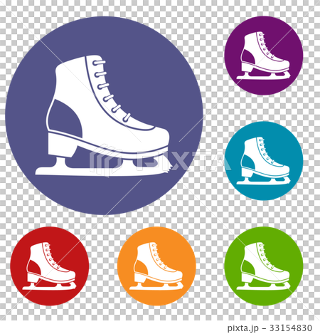 Ice skate icons set Ice skate icons set 33154830