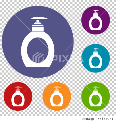 Liquid soap icons set Liquid soap icons set 33154974