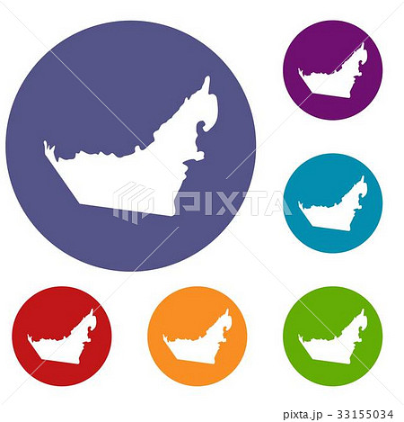 United Arab Emirates map icons set 33155034