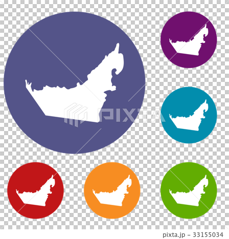 United Arab Emirates map icons set 33155034