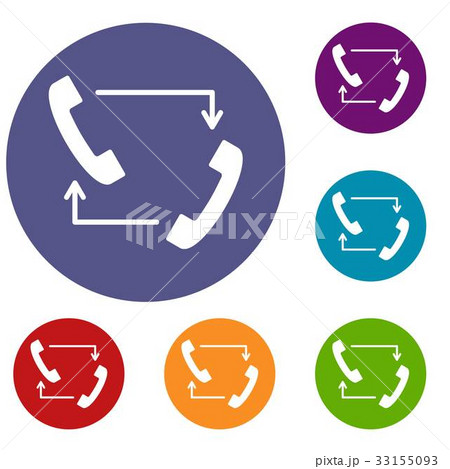 Handsets with arrows icons set Handsets with arrows icons set 33155093