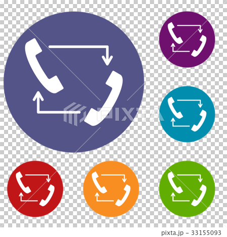 Handsets with arrows icons set Handsets with arrows icons set 33155093