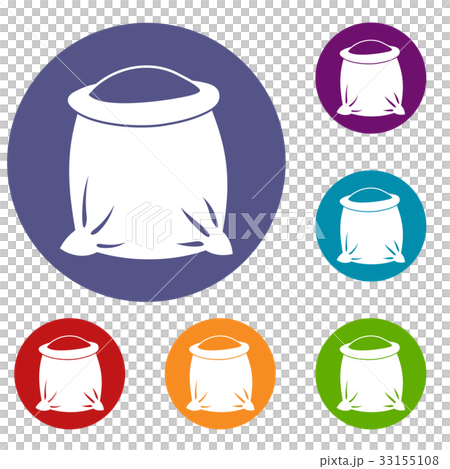 Sack full of flour icons set - Stock Illustration [33155108] - PIXTA