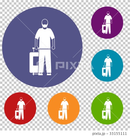 Arabic man icons set 33155111