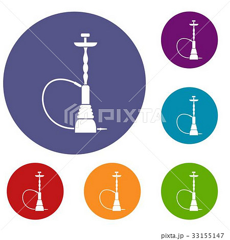 Hookah icons set Hookah icons set 33155147