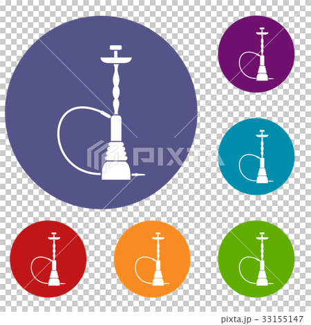 Hookah icons set Hookah icons set 33155147