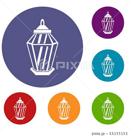Arabic lantern icons set Arabic lantern icons set 33155153