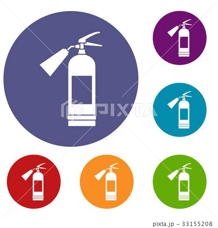 Fire extinguisher icons set 33155208