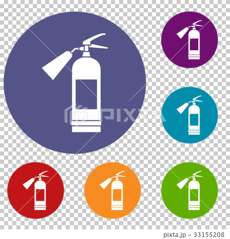 Fire extinguisher icons set 33155208