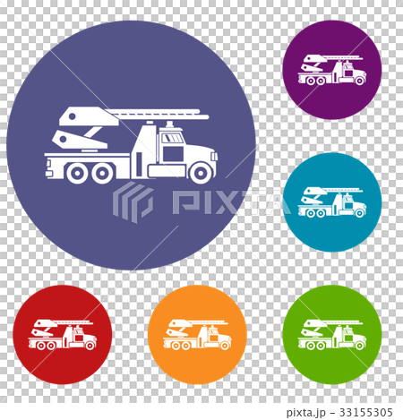 Fire engine icons set 33155305