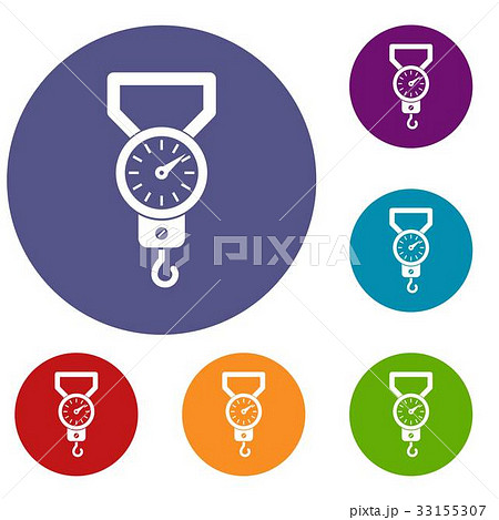 Spring scale icons set 33155307