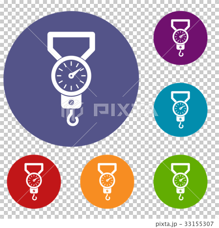 Spring scale icons set 33155307