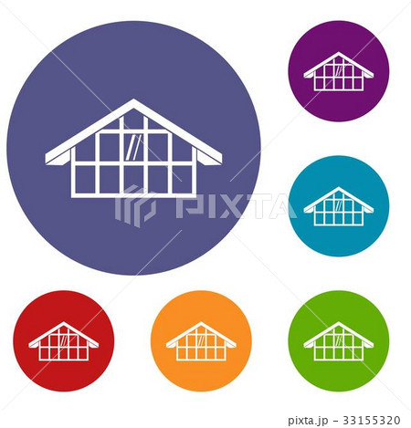 Warehouse icons set 33155320