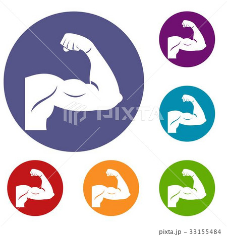 Biceps icons set Biceps icons set 33155484