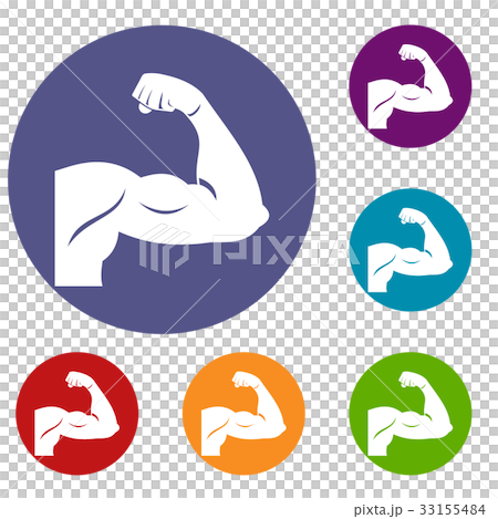 Biceps icons set Biceps icons set 33155484