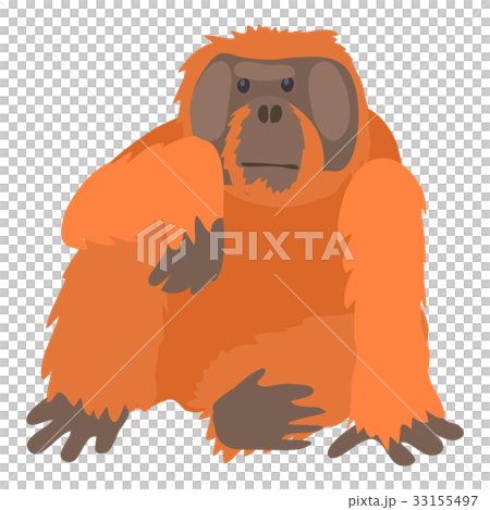 Orangutan icon, cartoon style 33155497