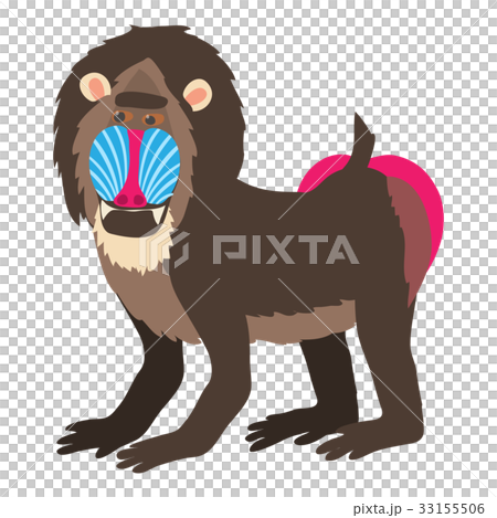 Mandrill icon, cartoon style Mandrill icon, cartoon style 33155506