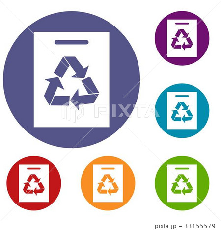 Recycling icons set 33155579
