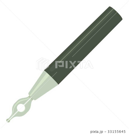 Calligraphic pen icon, cartoon style 33155645
