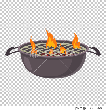 Barbecue icon, cartoon style 33155688