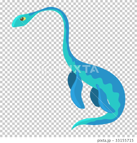 Aquatic dinosaur icon, cartoon style 33155715