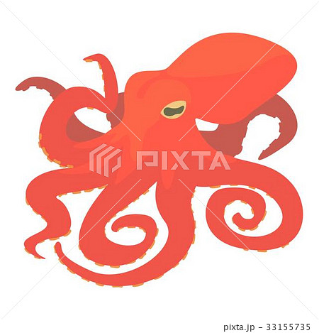 Octopus icon, cartoon style 33155735