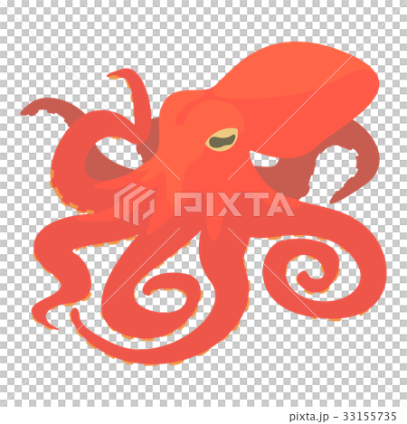 Octopus icon, cartoon style 33155735