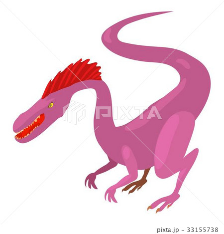 Hungry dinosaur icon, cartoon style 33155738