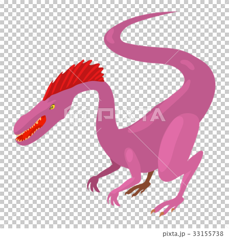 Hungry dinosaur icon, cartoon style 33155738