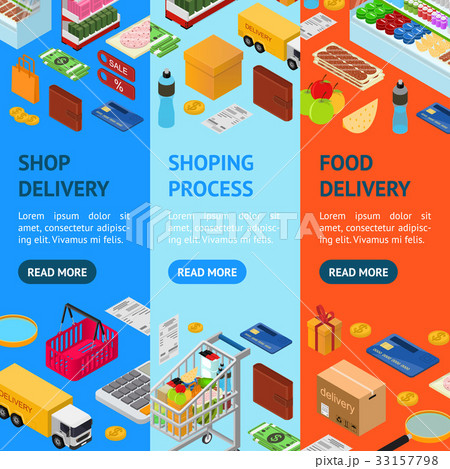 E-commerce Banner Vecrtical Set Vector 33157798