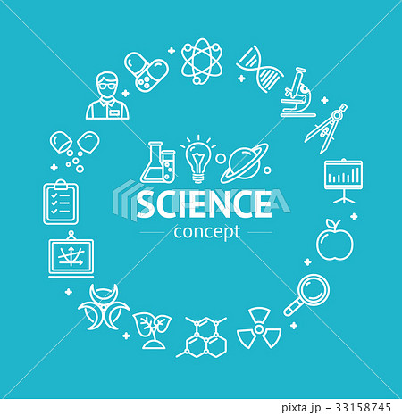 Science Research Thin Line Icon Concept Science Research Thin Line Icon Concept 33158745