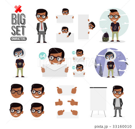 Set boys character creation set. Icons with 33160010