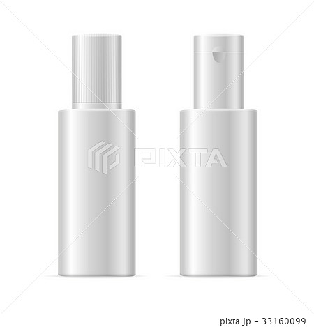 Realistic Template Blank White Cosmetic Bottle 33160099