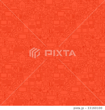 Red Household Seamless Pattern 33160100