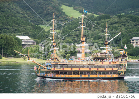芦ノ湖畔の海賊船 箱根 神奈川県 芦ノ湖畔の海賊船 箱根 神奈川県 33161756