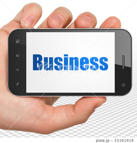 Business concept: Hand Holding Smartphone with 33161919