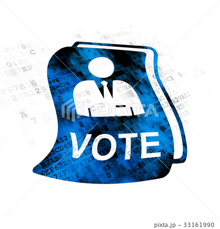 Politics concept: Ballot on Digital background Politics concept: Ballot on Digital background 33161990