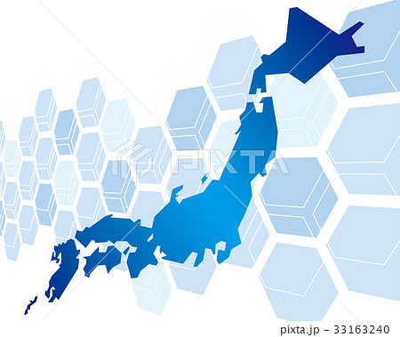 japan Map Network Vector 33163240