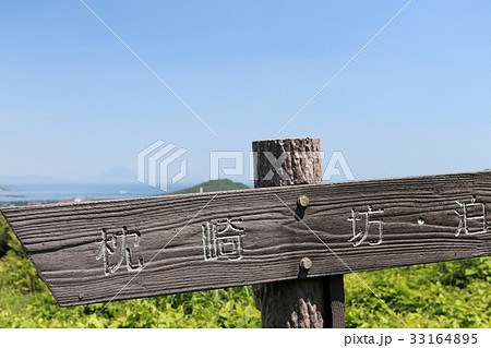 春の鹿児島 耳取峠から望む枕崎市街地と開聞岳 春の鹿児島 耳取峠から望む枕崎市街地と開聞岳 33164895