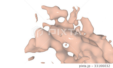 vanilla color paint splash isolated. 3D rende vanilla color paint splash isolated. 3D rende 33166032