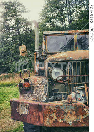 Old army truck in the woods 33167228
